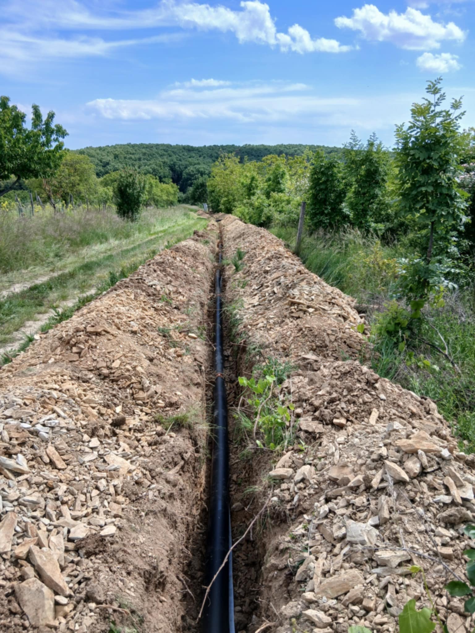 Gerincvezeték fektetés